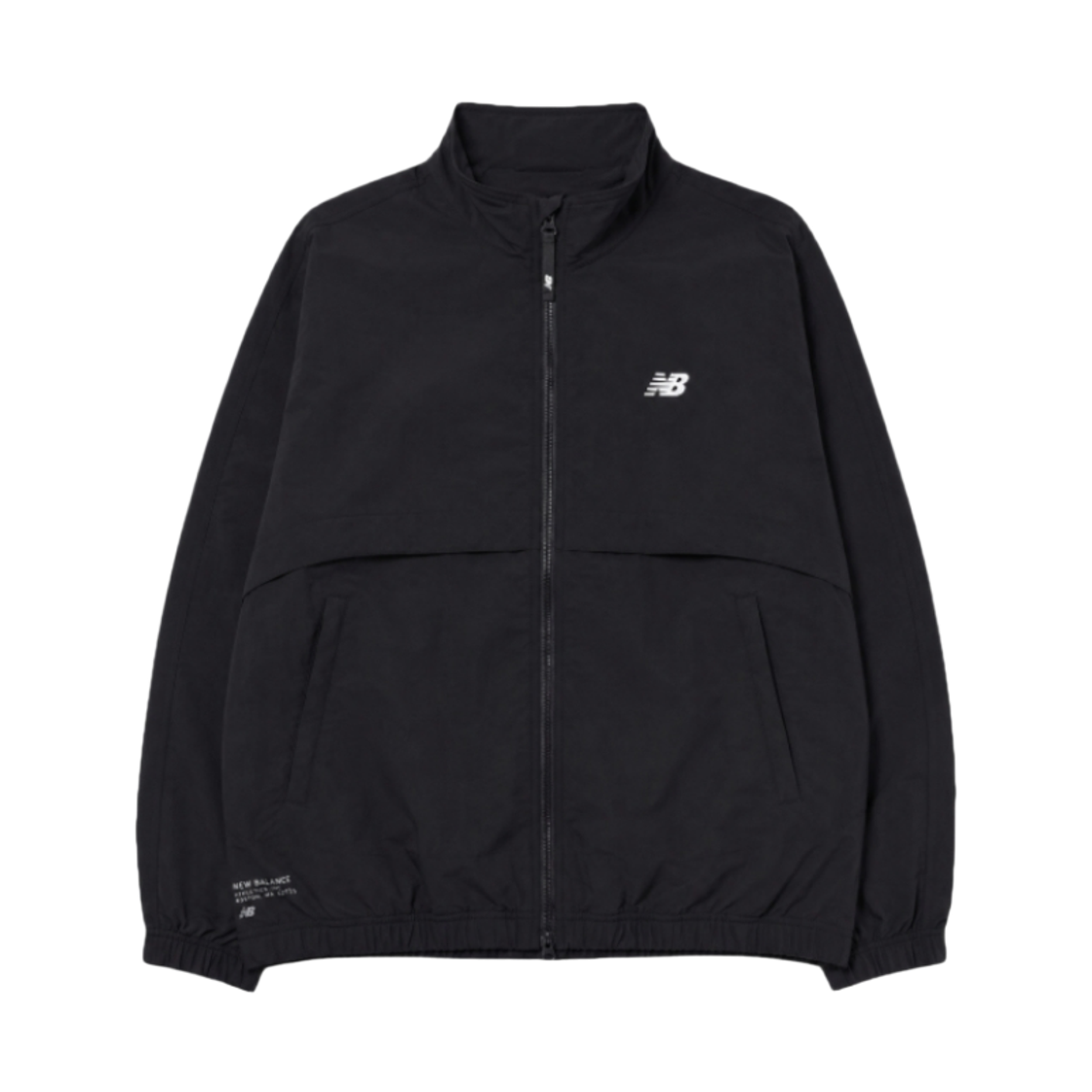 NBNAGCO303-19 New Balance Essential Stand Neck Woven Jacket Black