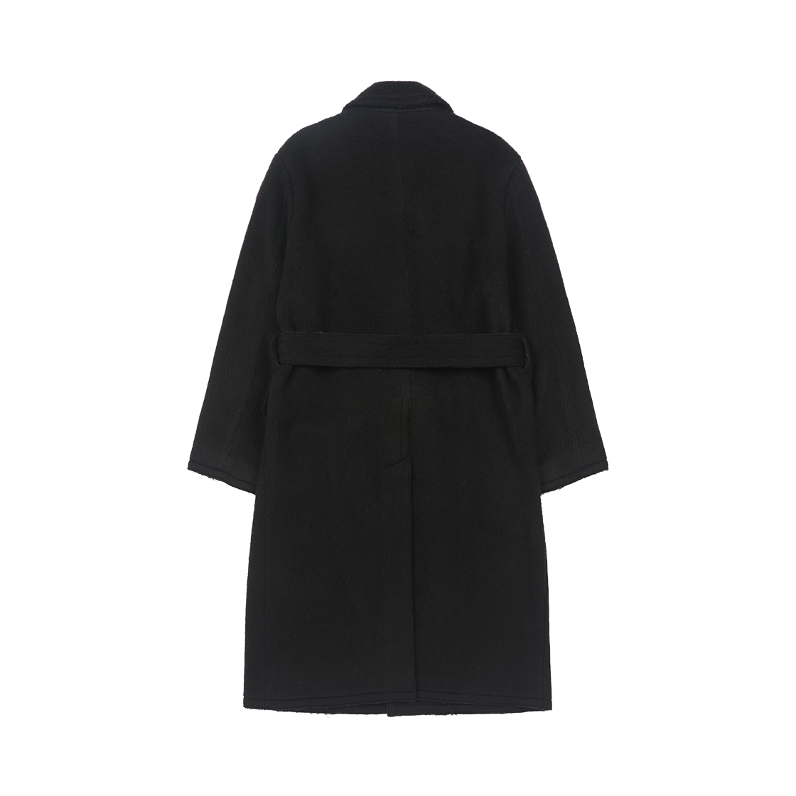 아조바이아조 로우 엣지 피크드 칼라 로브 코드 다크 브라운(AJOBYAJO Raw Edge Peaked Collar Robe Coat Dark Brown) - 2