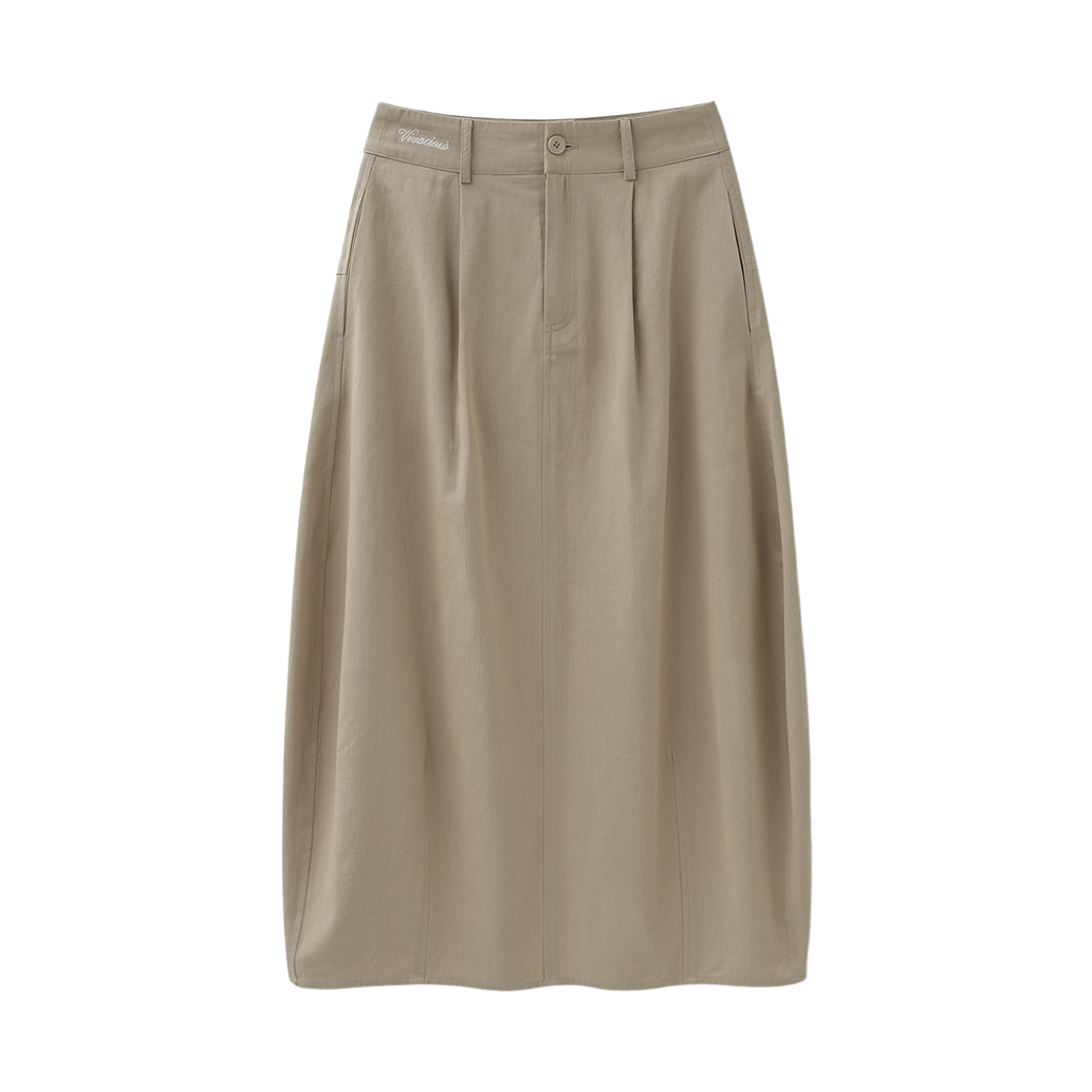 비바셔스 마이아 롱 배럴 스커트 베이지(VIVACIOUS Maia Long Barrel Skirt BEIGE)