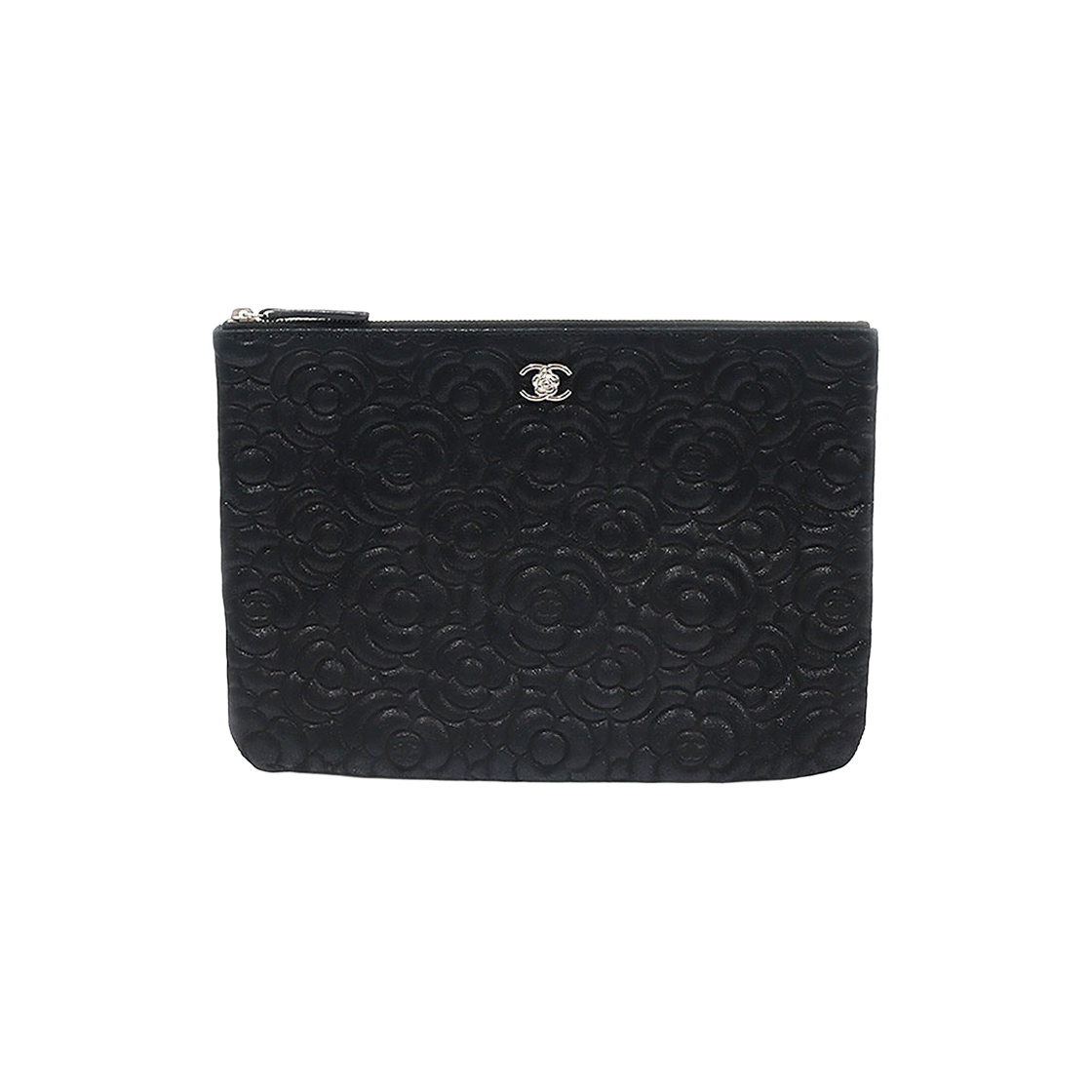 ITKEUJAQLCCH Chanel Camellia CC Flower Medium Clutch Black