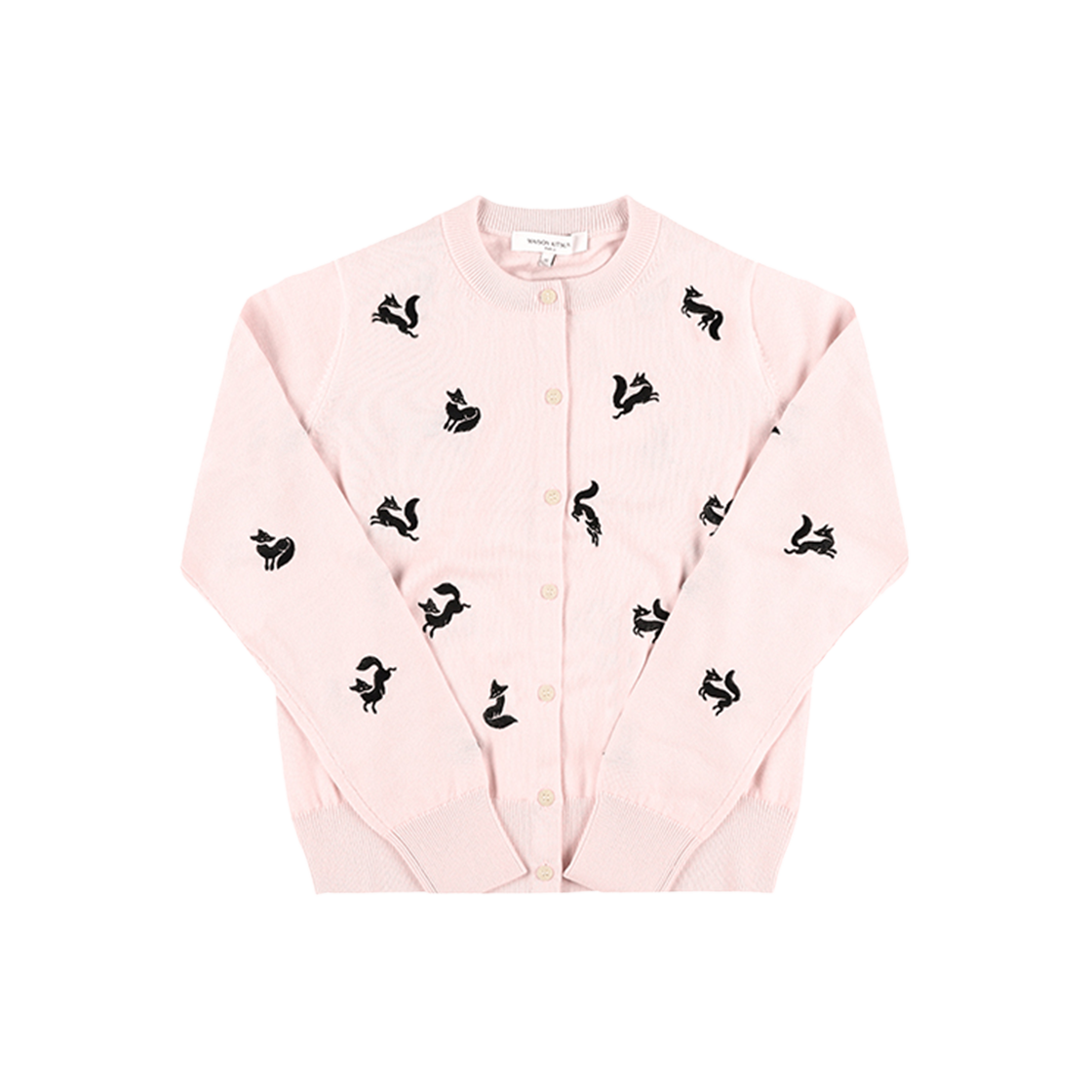 NW00504KF0001 P705 [25% 쿠폰] (W) Maison Kitsune Fancy Fox Embroidered Cardigan Fresh Cotton