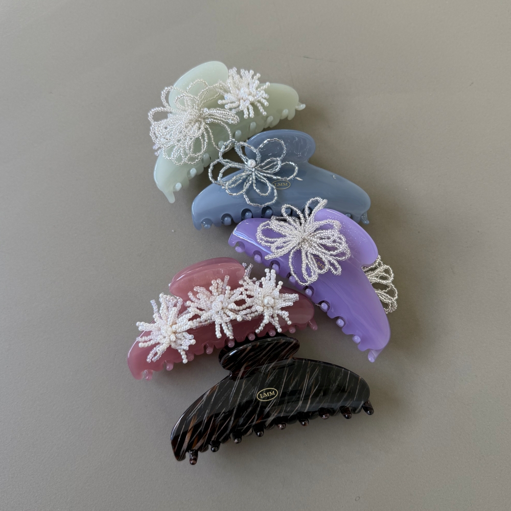 러브미몬스터 샤이닝 비즈 헤어 집게핀 라벤더(lovememonster Shining Beads Hair Clip LAVENDER) - 2