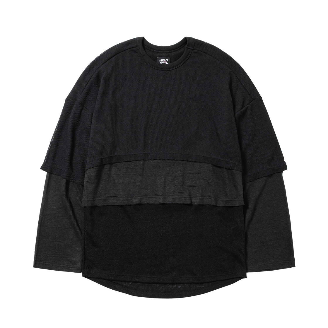 아조바이아조 트리플 레이어드 롱 슬리브 블랙(AJOBYAJO Triple Layered Long Sleeve BLACK)