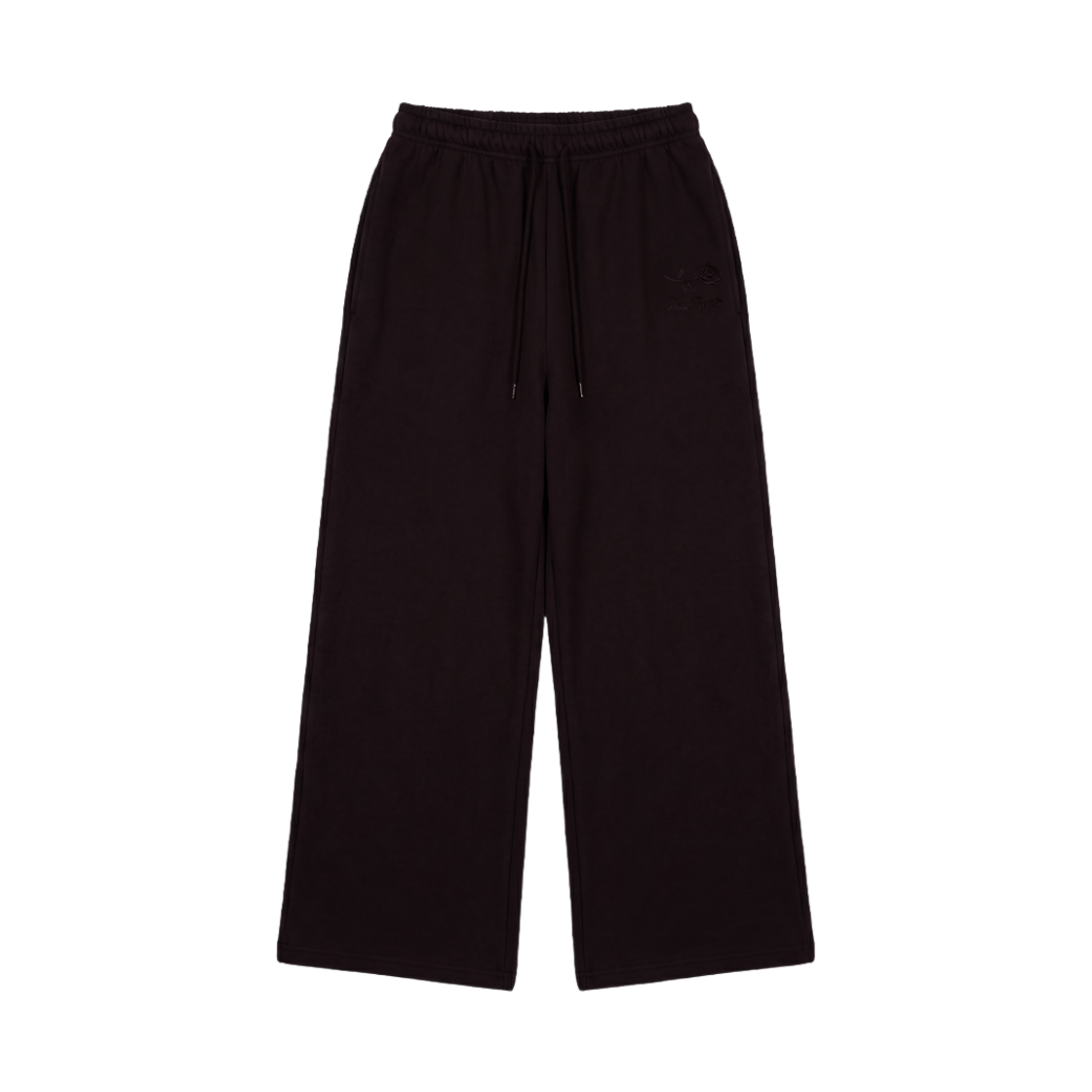 RS26FSP102BRW Rosefrantz Rose Embroidery Wide Sweatpants [Brown]