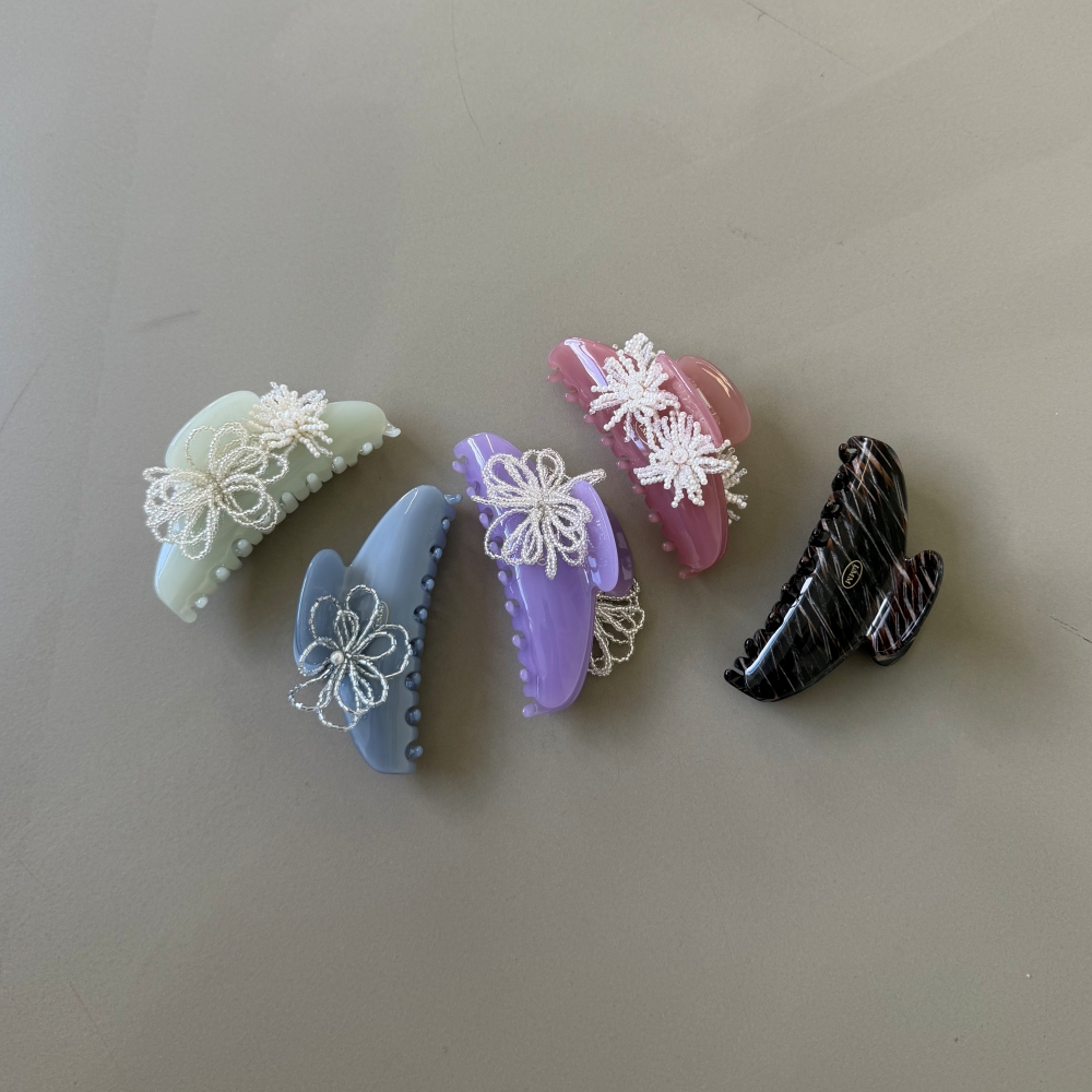 러브미몬스터 샤이닝 비즈 헤어 집게핀 브라운(lovememonster Shining Beads Hair Clip BROWN) - 3