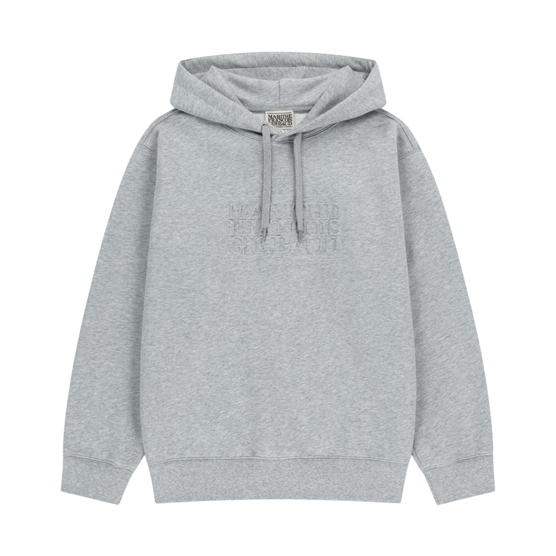 MFG46SHD209-HGY Marithe Francois Girbaud Embo Classic Logo Hoodie Heather Gray