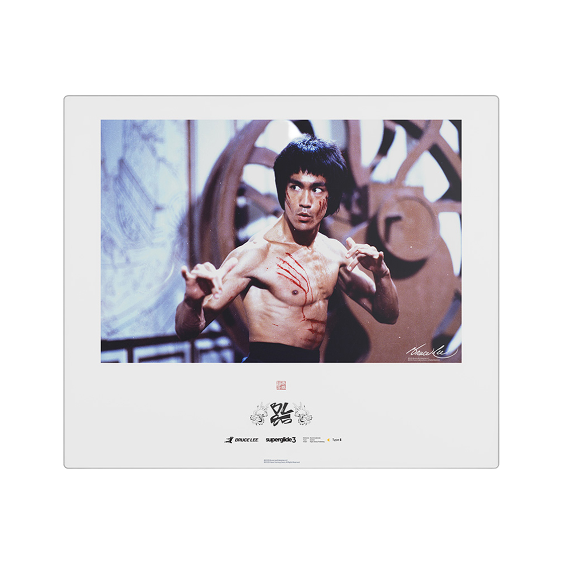 펄사 Bruce Lee 85주년 이소룡 에디션 슈퍼글라이드 유리 마우스패드 V3 - Picture(Pulsar Superglide Pad v3 x Bruce lee 85th ED Bruce Lee Picture XL)