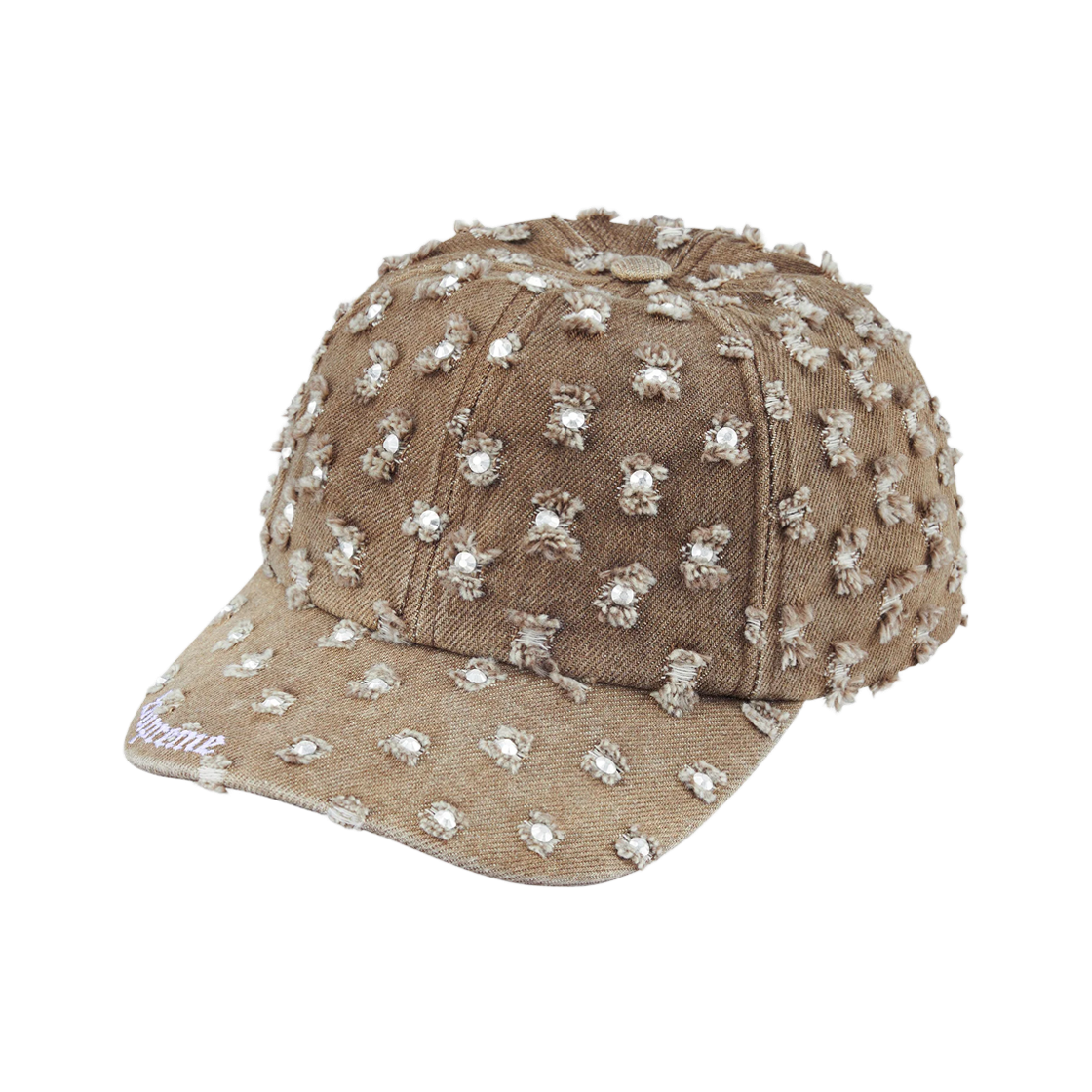 슈프림 홀 펀치 라인스톤 데님 6-패널 브라운 - 26FW(Supreme Hole Punch Rhinestone Denim 6-Panel Brown - 26FW) - 2