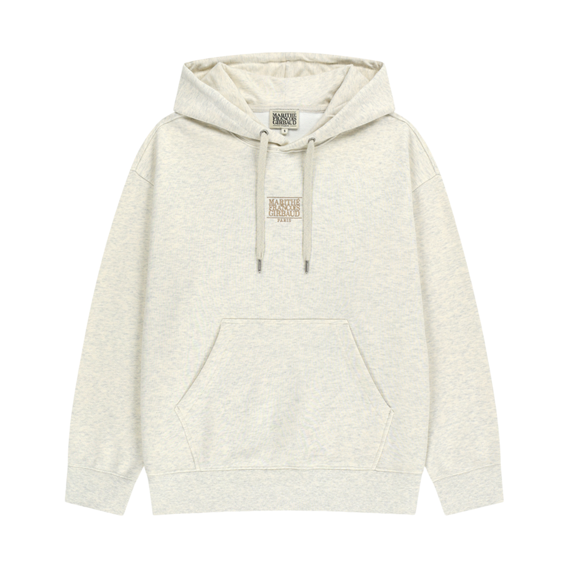 MFG46SHD203-OTM Marithe Francois Girbaud Small Classic Logo Hoodie Oatmeal