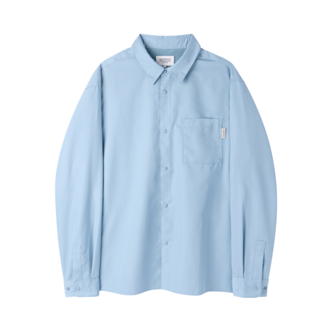 P263MSH108060 BROMPTON LONDON Utility Shirt Blue