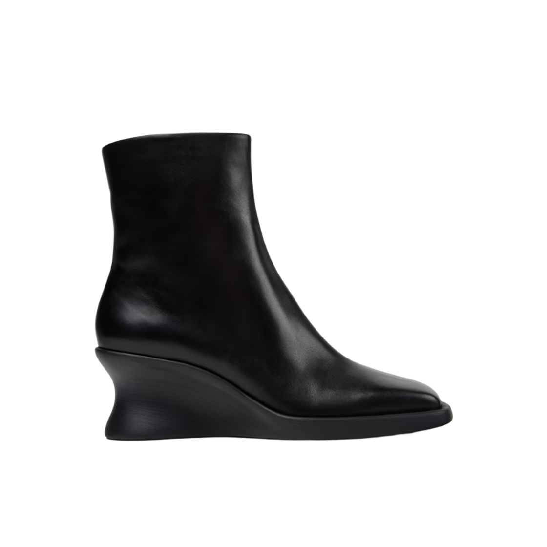 K400838-001 (W) Camper Louise Leather Ankle Boots Black