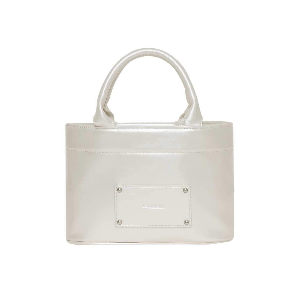 레이몬트 스터드 패치 마카룬 백 샤이닝화이트(Raiment Stud Patch Macaroon Bag_Shining White) - 1