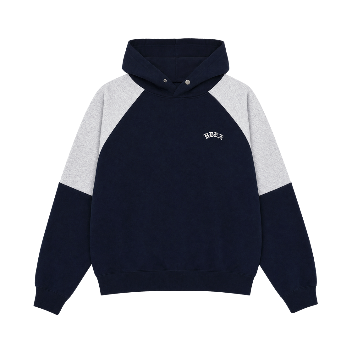 H3AM3MLMH020NV HDEX Heroic Shoulder Combi Hoodie Navy