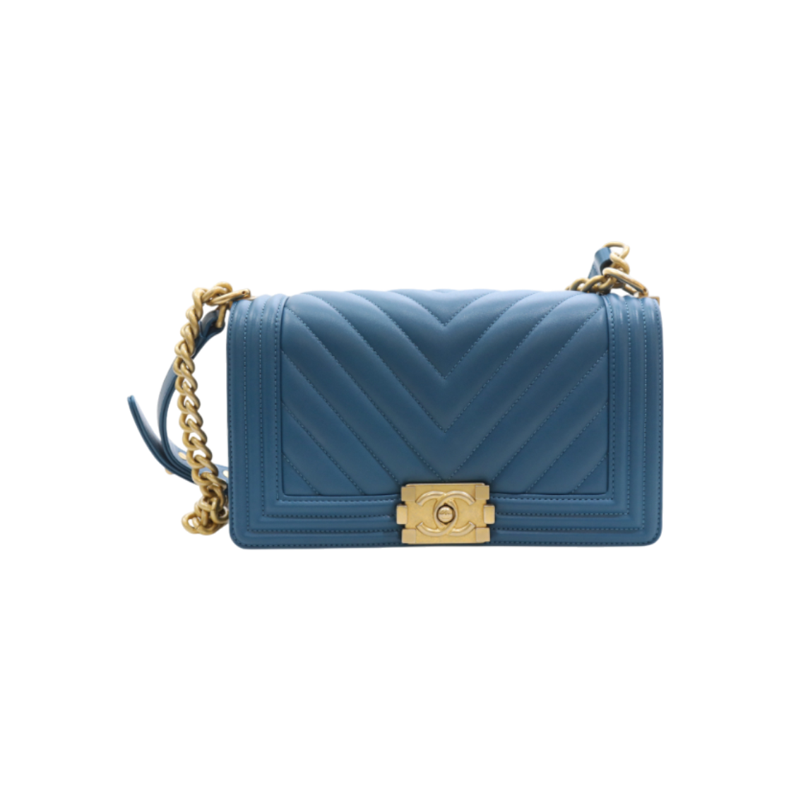 ITO95LURKEJJ Chanel Boy Bag Medium Blue