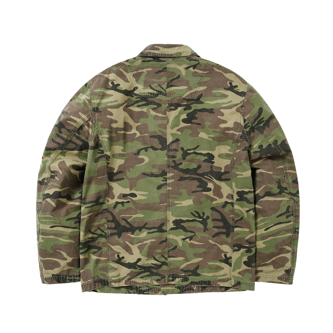 아조바이아조 워시드 커브드 심 카모 블레이저 카키(AJOBYAJO Washed Curved Seam Camo Blazer Khaki) - 2