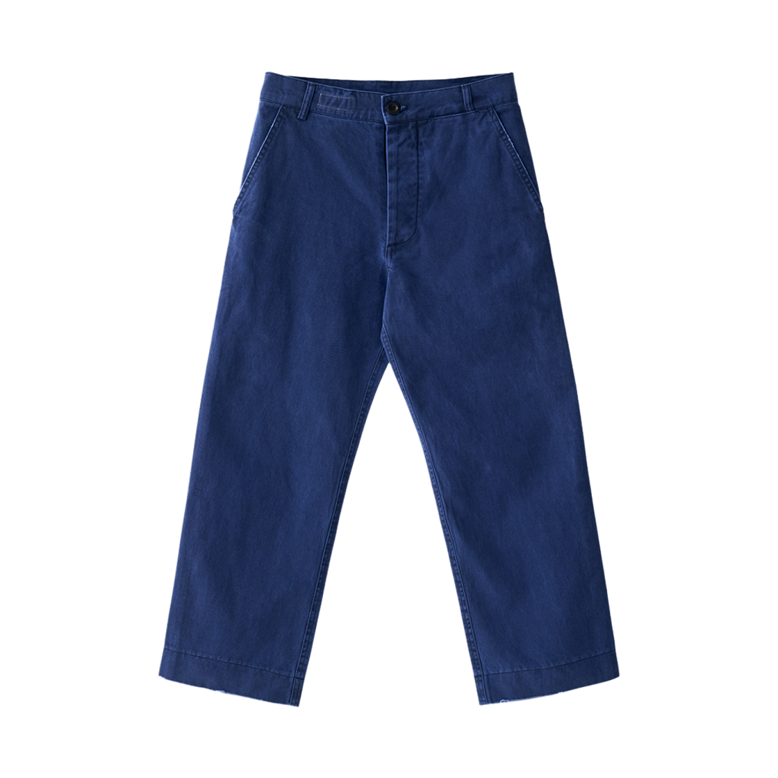twdkr122 Tuewid 003 Washed Cotton Crop Pants In Indigo