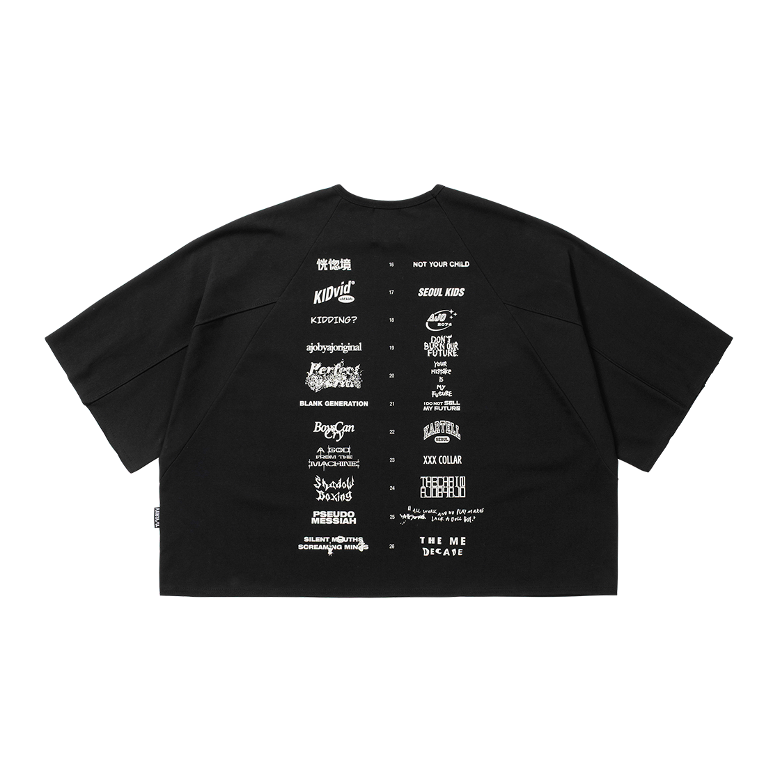 아조바이아조 10주년 기념 래글런 티셔츠 블랙(AJOBYAJO 10th Anniversary Raglan T-Shirt BLACK) - 2