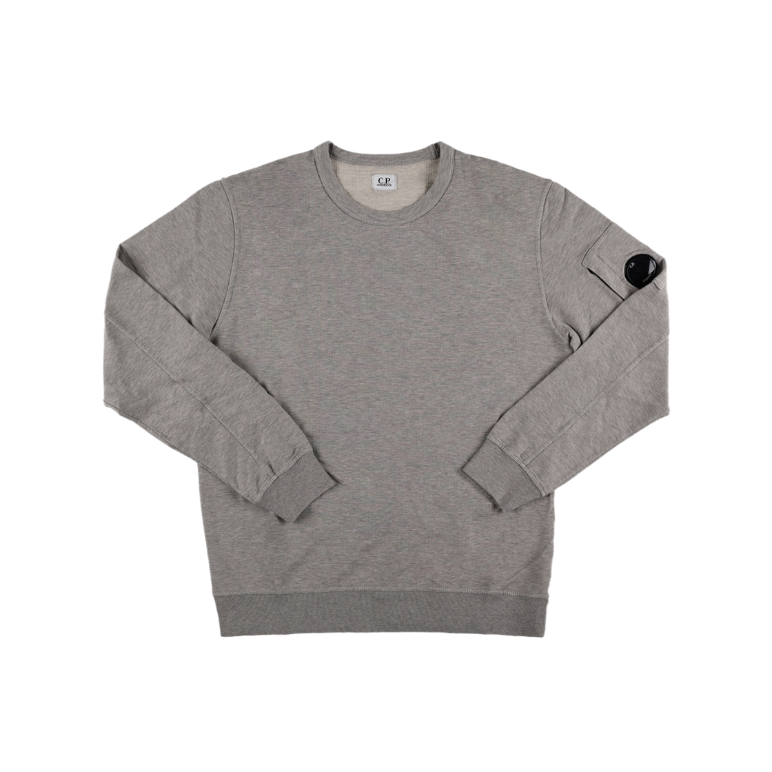 RCCMSS711A 002246G M94 [25% 쿠폰] C.P. Company Light Fleece Crewneck Lens Sweatshirt Greystone Melange - 25FW