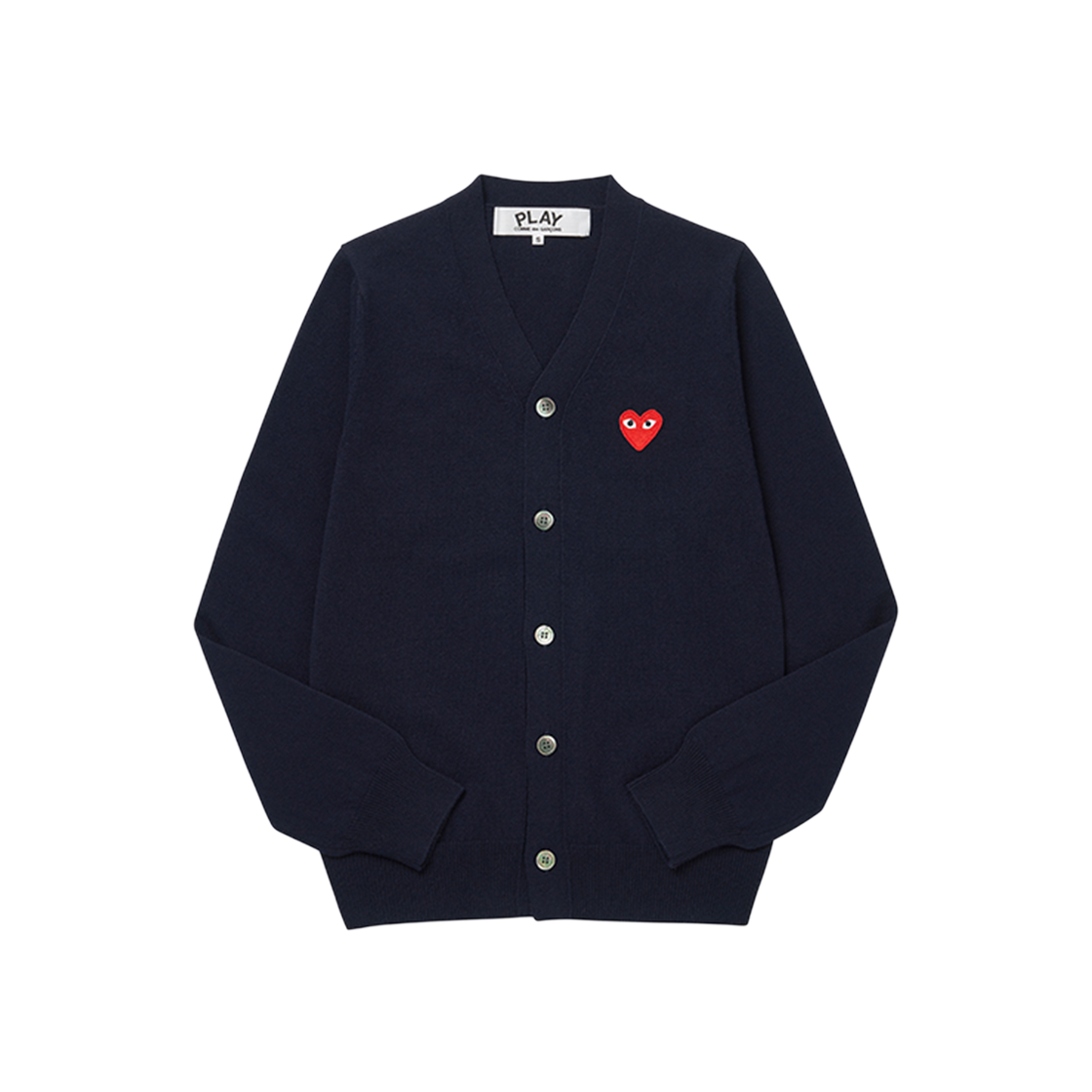AX-N008-051 2 [25% 쿠폰] Play Comme des Garcons Knit Red Heart Cardigan Navy