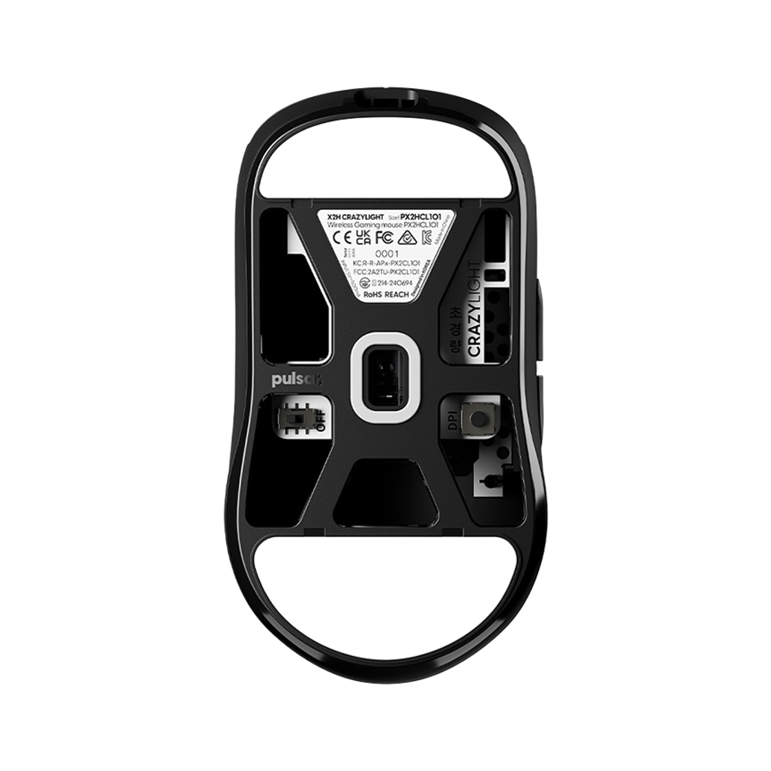 펄사 X2H CrazyLight 크레이지라이트 무선 게이밍 마우스 미니사이즈 제트블랙색상(Pulsar X2H CrazyLight Jet Black) - 2