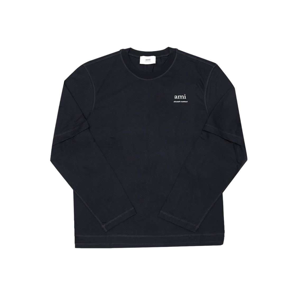 HTS248 JE0119 4011 [25% 쿠폰] AMI de Coeur Alexandre Mattiussi LS T-Shirt Navy Blue