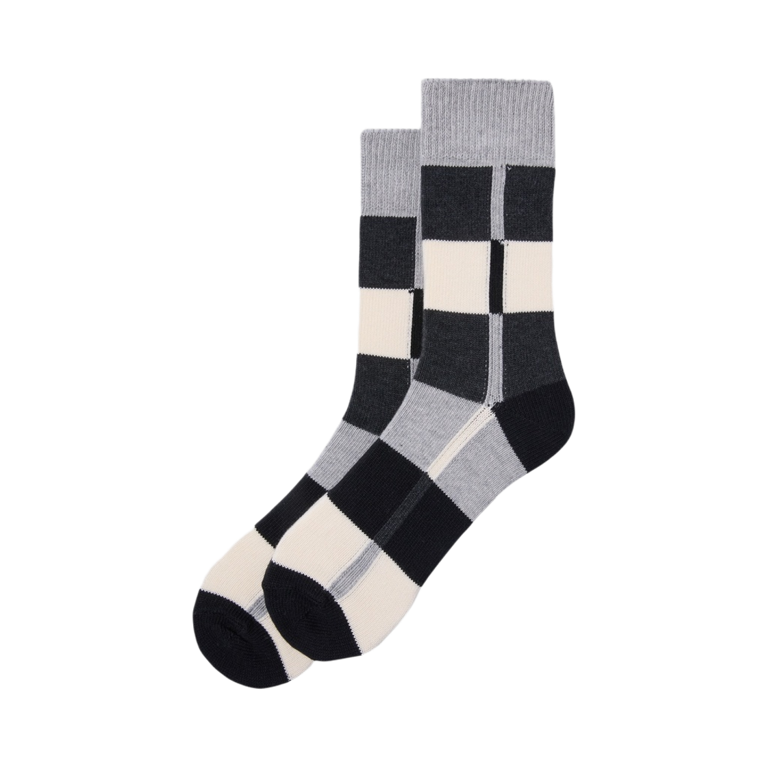 CALAX26514GYX Customellow Color-Block Socks Gray