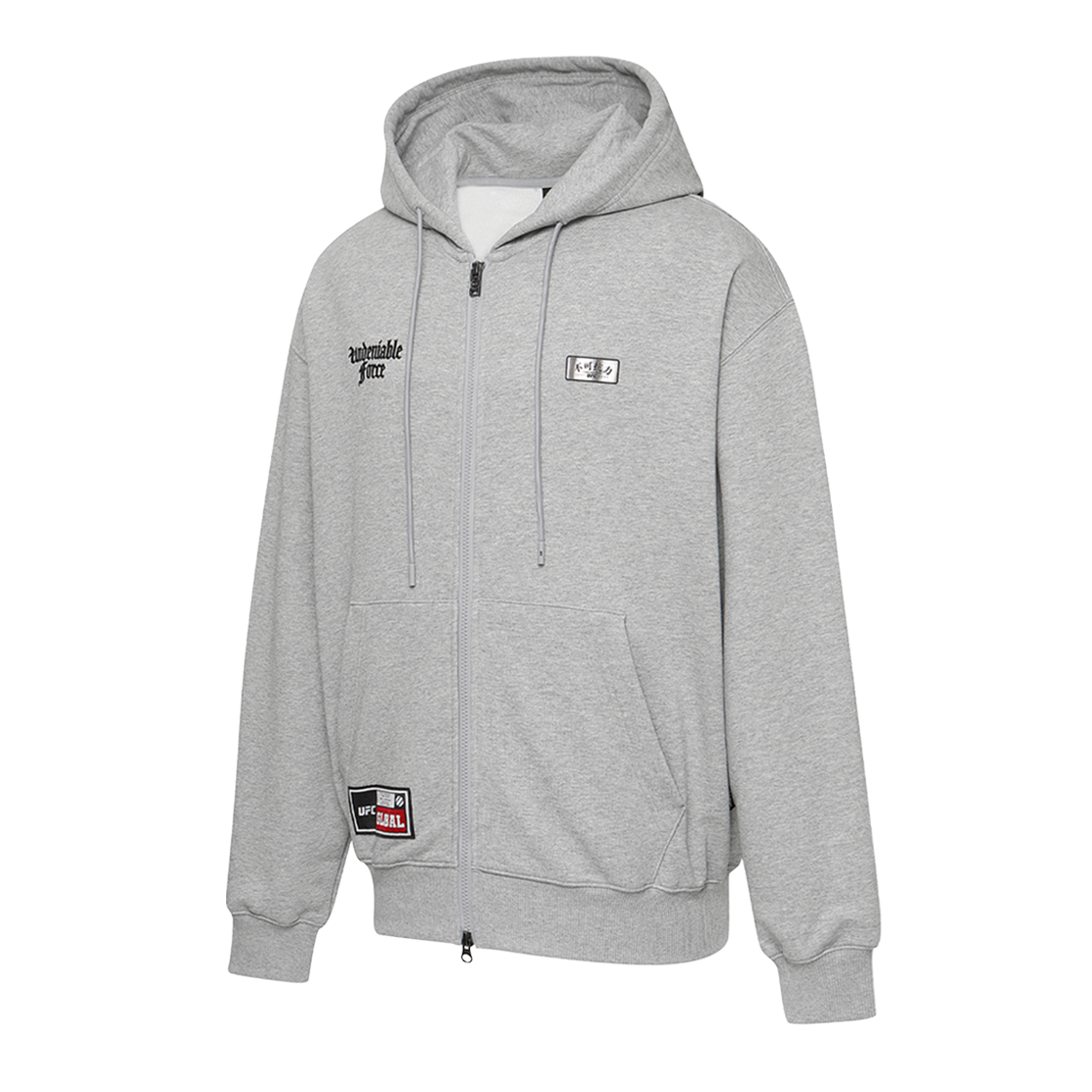 UFC 불가항력Ⅱ 오버핏 후드 집업 멜란지 그레이 U2HDX3303MG(UFC UNDENIABLE FORCEⅡ OVERSIZED FIT HOODIE ZIP-UP MELANGE GREY U2HDX3303MG) - 2
