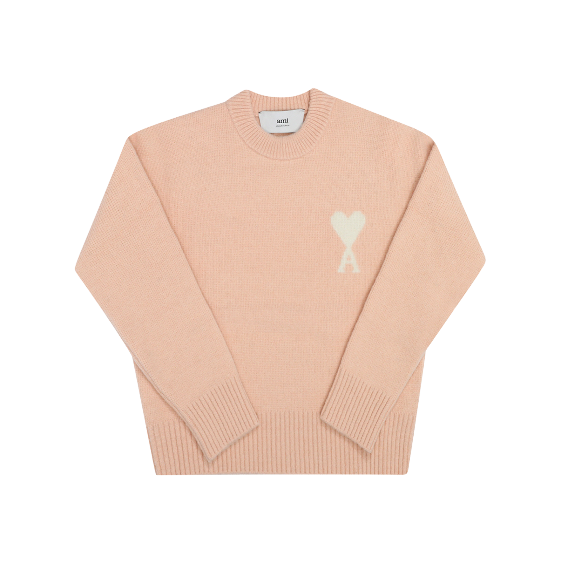 UKS836 KN0135 6807 [25% 쿠폰] AMI de Coeur Alpaca Crewneck Sweater Powder Off White