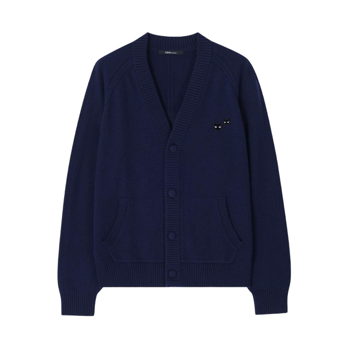 SI5KT818NY SONGZIO ZZERO Cashmere Blend V Neck Cardigan Navy