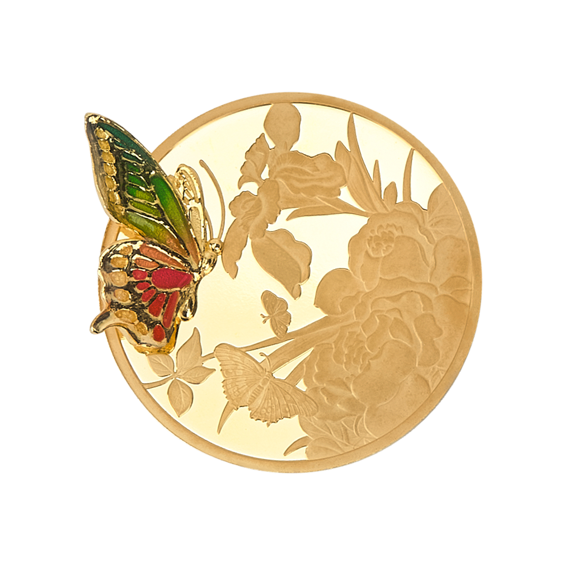 금 한국조폐공사 화접도 기념메달 17.65g(Gold KOMSCO Hwajeopdo Gold Medal 17.65g)