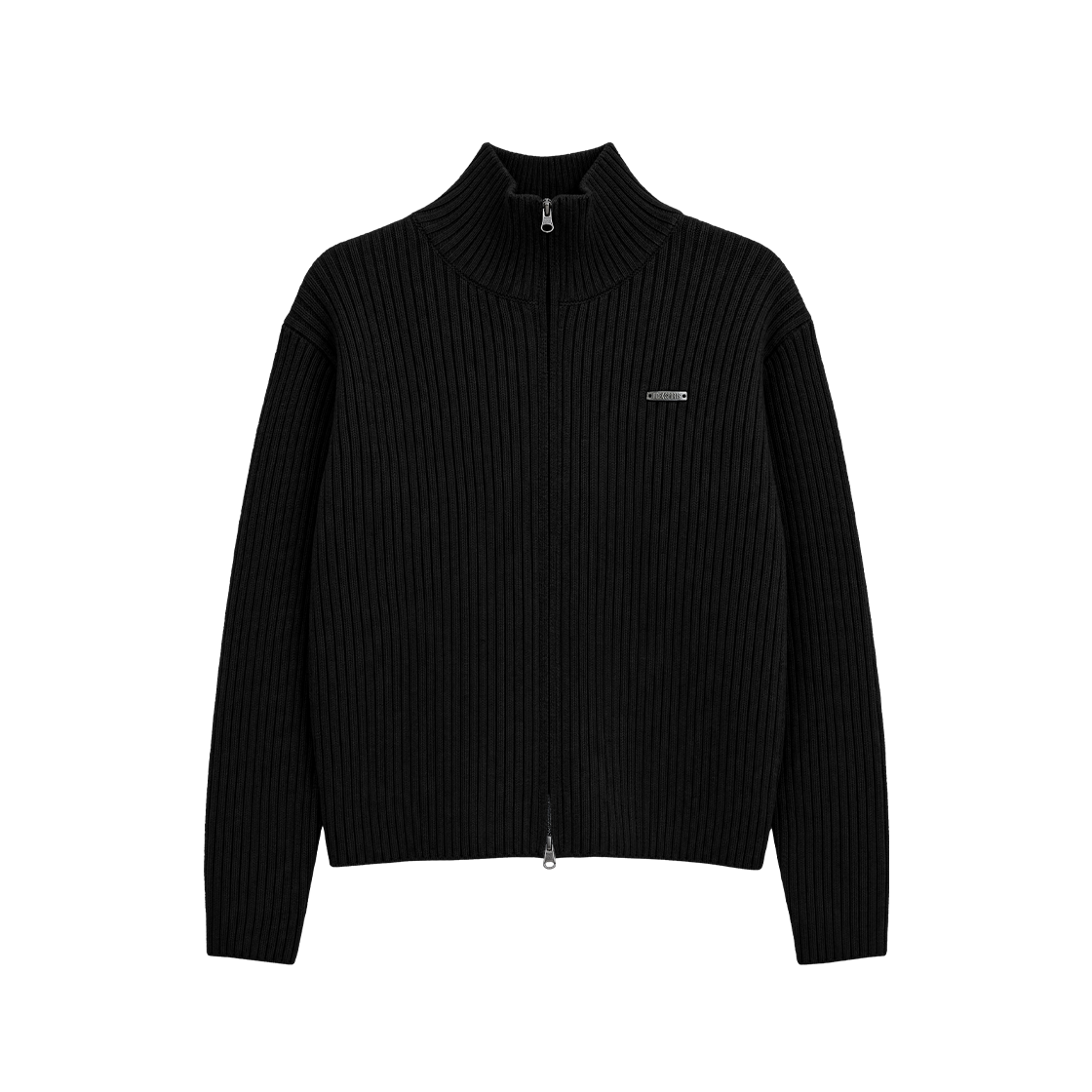 에이치덱스 내추럴 바디핏 숏 컷 니트 집업 블랙(HDEX Natural Body Fit Short-Cut Knit Zip-Up Black)