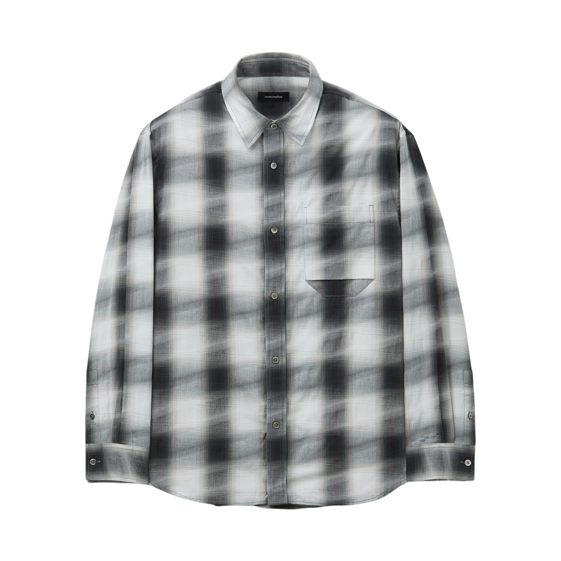 CWSAA26511GYX Customellow Relaxed-Fit Check Shirt Gray