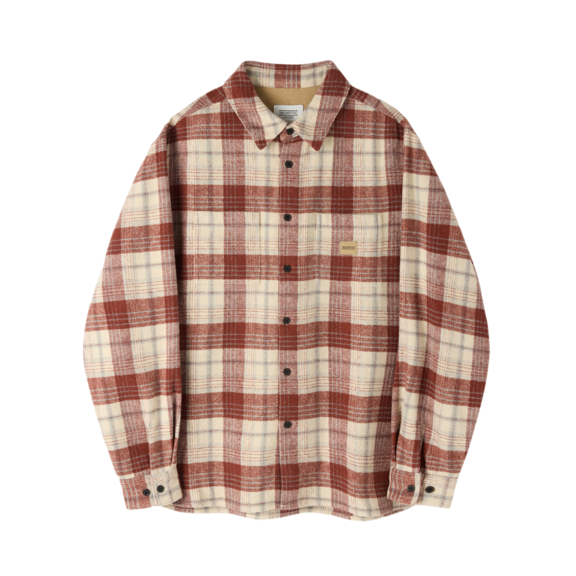 P264USH432020 BROMPTON LONDON Flannel Big Check Shirt Red