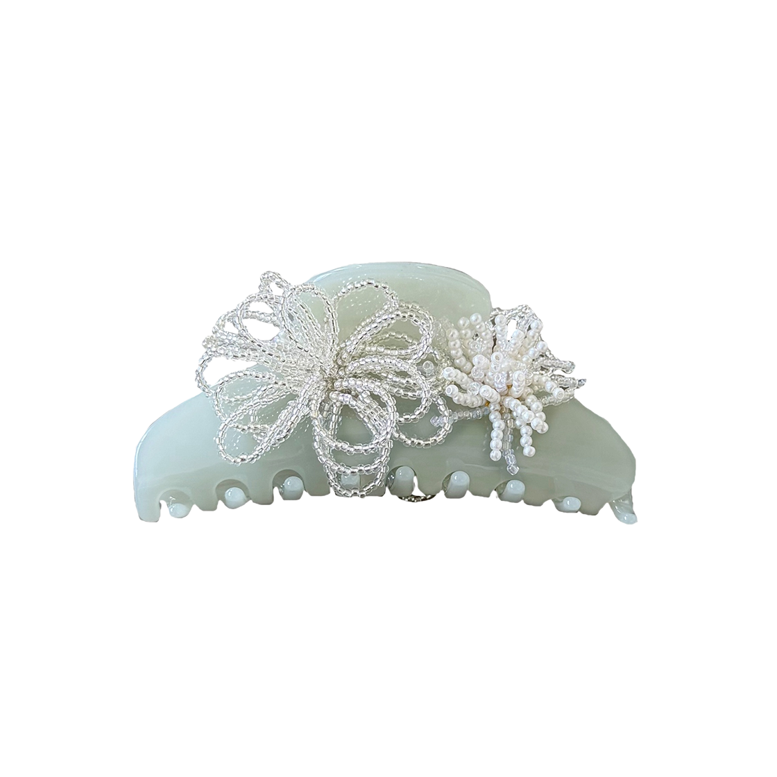 러브미몬스터 샤이닝 비즈 헤어 집게핀 퓨어민트(lovememonster Shining Beads Hair Clip PURE MINT) - 1