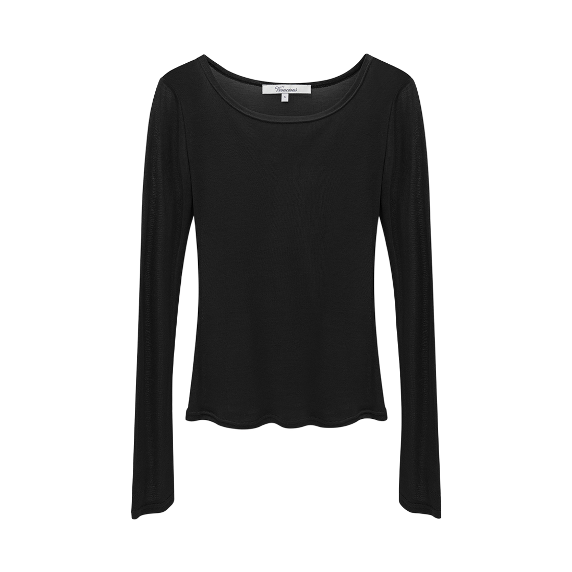 VV61TS08BK VIVACIOUS Nuage See-through Span Tee BLACK