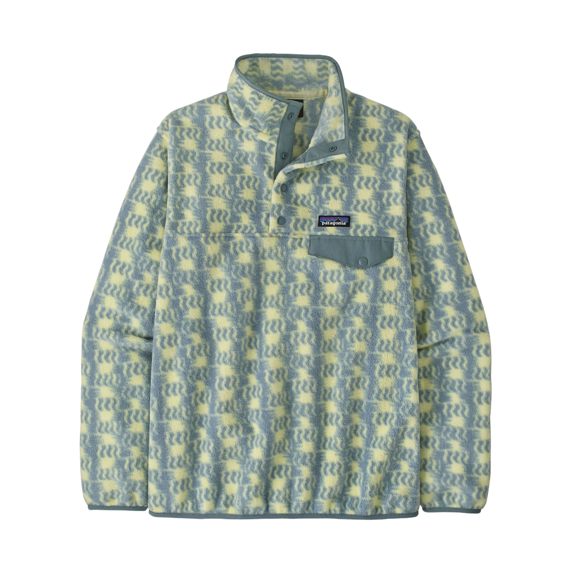 25455 (W) Patagonia Lightweight Synchilla Snap-T Pullover Sun Quilt Blue Sage