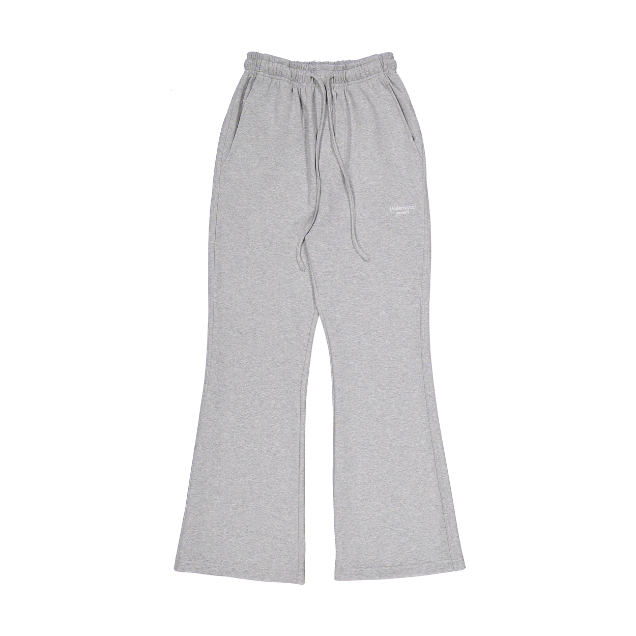 언더마이카 무.210 클래식 로고 세미 플레어 스웻팬츠 멜란지 그레이(Undermycar Mu.210 Classic Logo Semi-Flare Sweatpants Melange Gray) - 3