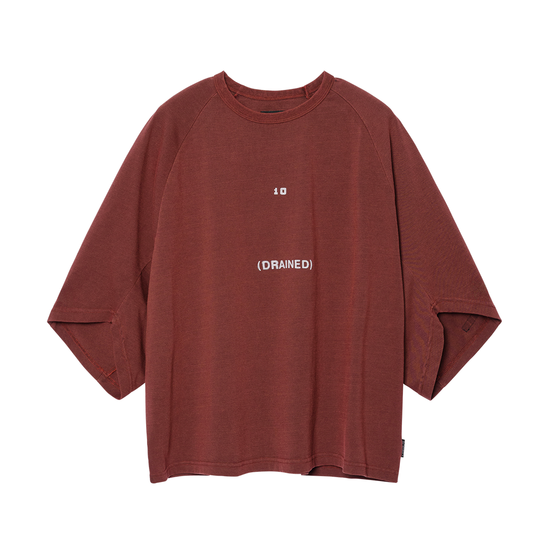 아조바이아조 워시드 더 미 데케이드 스컬프티드 티셔츠 버건디(AJOBYAJO Washed The Me Decade Sculpted Raglan T-Shirt BURGUNDY) - 1