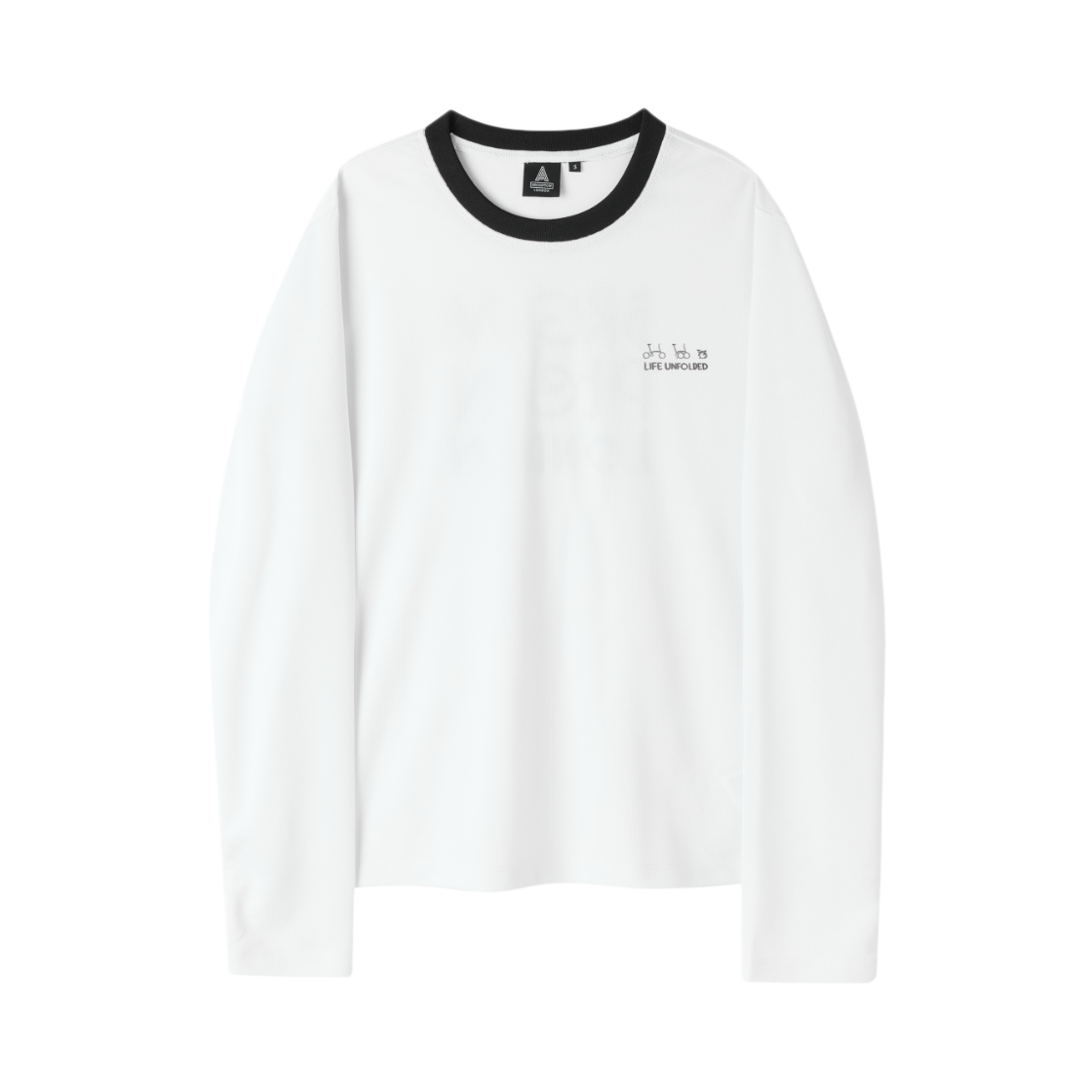 P263WTS105010 BROMPTON LONDON W Mesh Graphic T-Shirt White