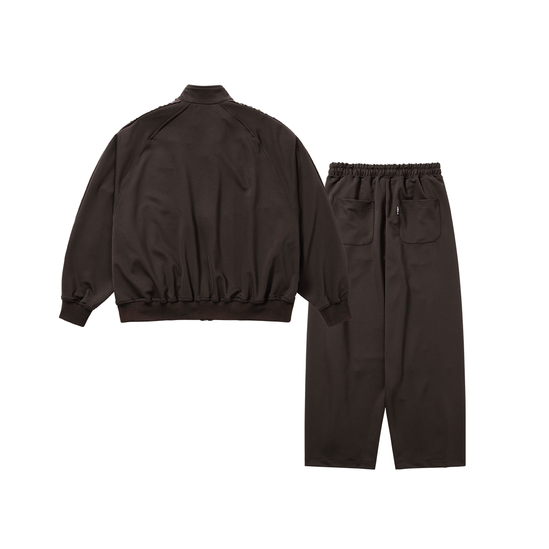 아조바이아조 멀티 레이스 트림 래글런 트랙 셋업 다크 브라운(AJOBYAJO SET Multi Lace Trim Raglan Track Set-Up Dark Brown) - 2