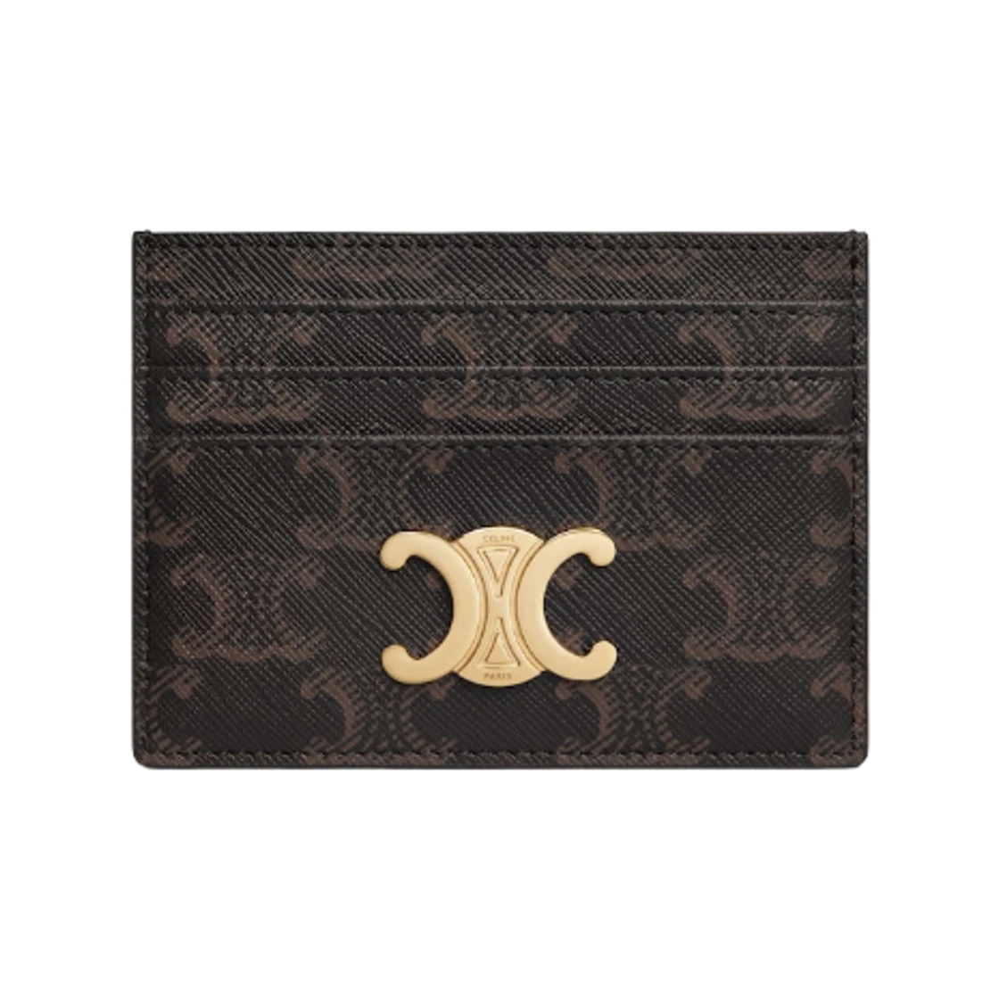 Celine Celine Triomphe Card Holder in Triomphe Canvas Tan · ONE SIZE