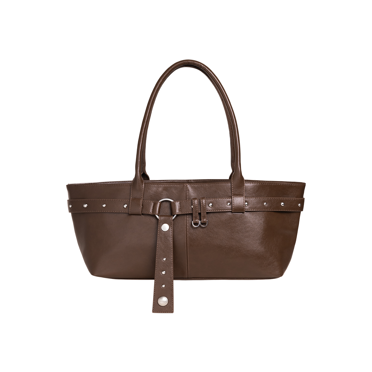 레이몬트 스터드 스트랩 보트 백 브라운(Raiment Stud Strap Boat Bag_Brown)