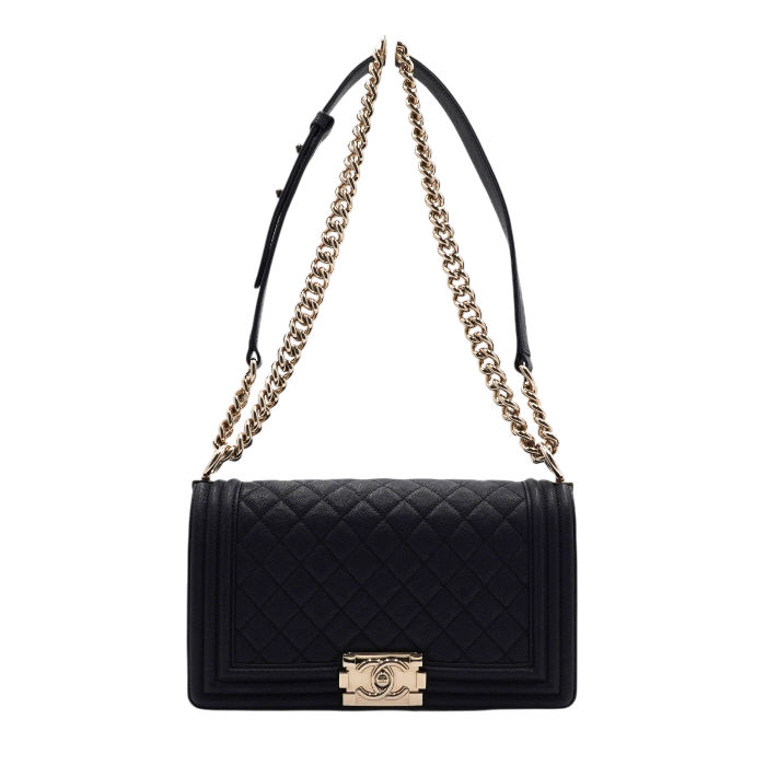 ITGVATRMDCDQ Chanel Boy Chanel Medium Flap Bag Navy