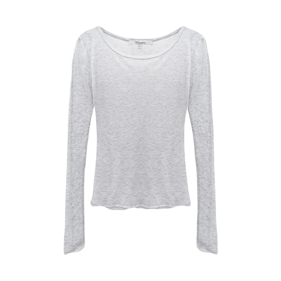 비바셔스 뉴아쥬 시스루 스판 티 그레이(VIVACIOUS Nuage See-through Span Tee GREY)