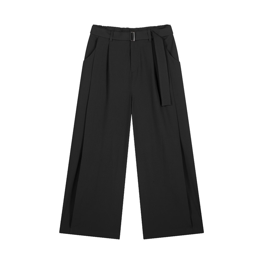 BI5PT525BK ZIOSONGZIO COLLECTION Belted Maxi Wide Pants Black