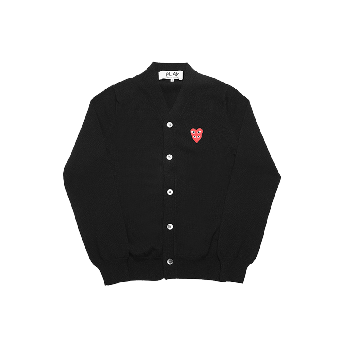 P1N076 1 [25% 쿠폰] Play Comme des Garcons Double Heart Cardigan Black