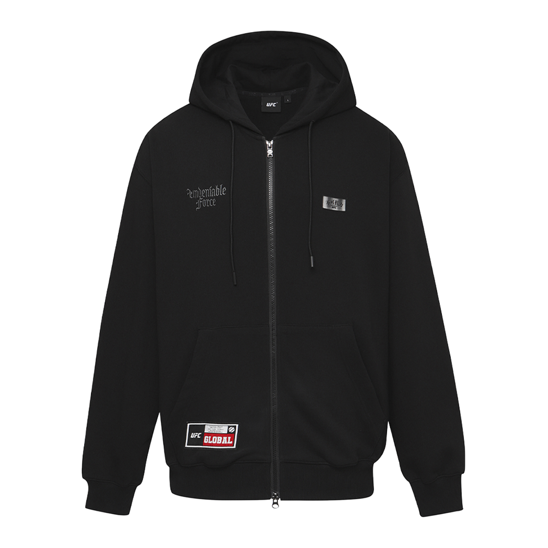 UFC 불가항력Ⅱ 오버핏 후드 집업 블랙 U2HDX3303BK(UFC UNDENIABLE FORCEⅡ OVERSIZED FIT HOODIE ZIP-UP BLACK U2HDX3303BK)