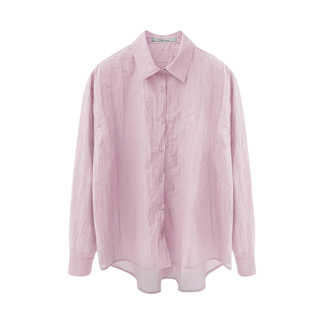 VV61SH02PK VIVACIOUS Uni Solid See-Through Shirt PINK