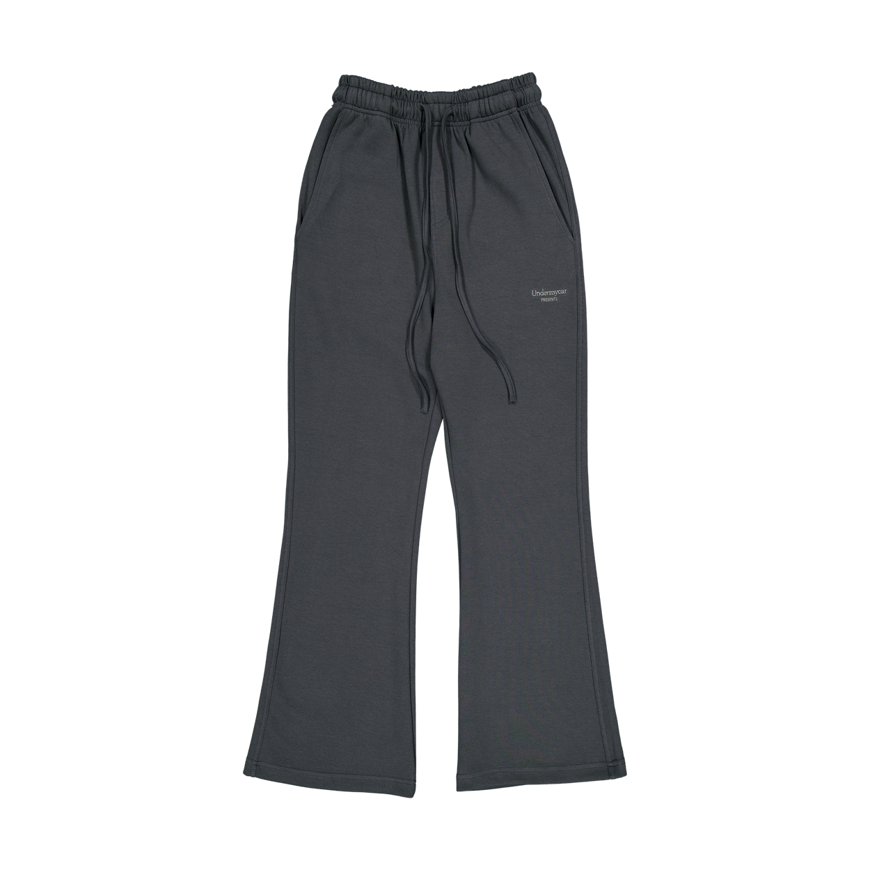 언더마이카 무.210 클래식 로고 세미 플레어 스웻팬츠 다크 그레이(Undermycar Mu.210 Classic Logo Semi-Flare Sweatpants Dark Gray) - 3
