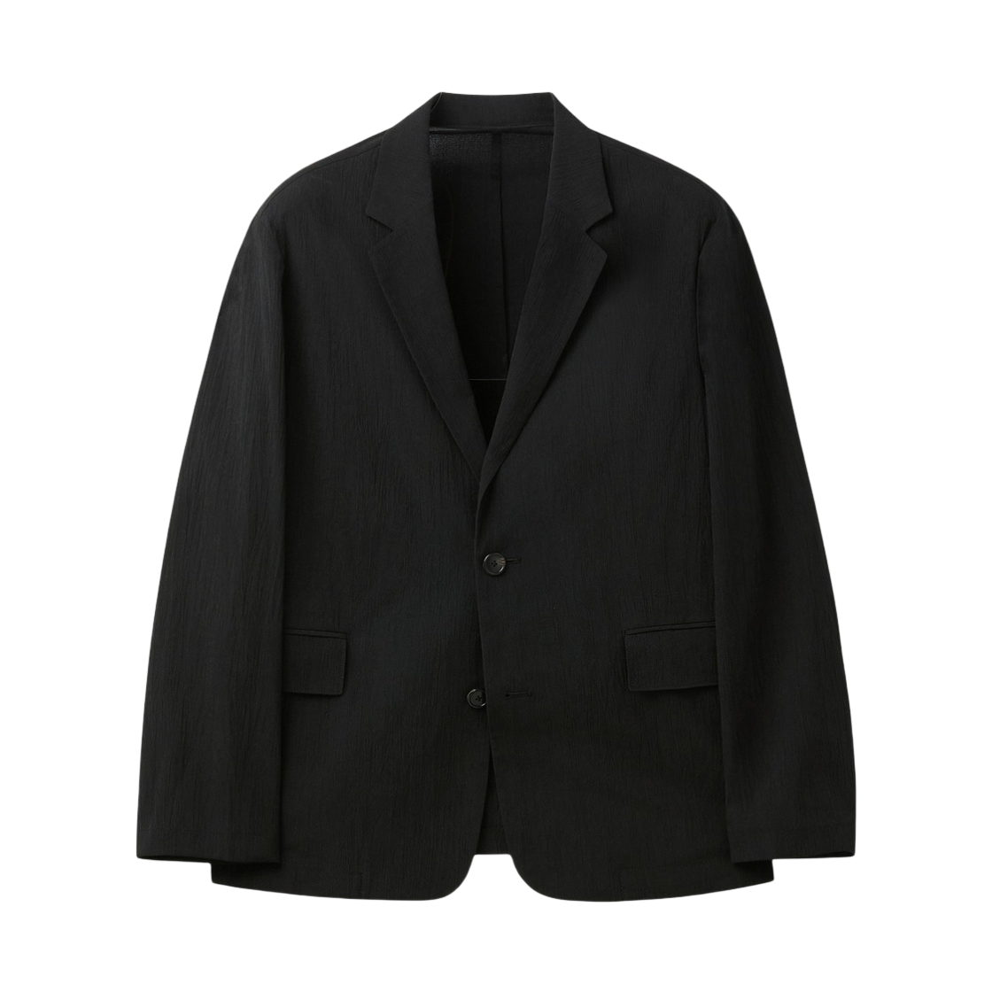 CWJAA26620BKX Customellow Loose-Fit Crease Set-Up Jacket Black